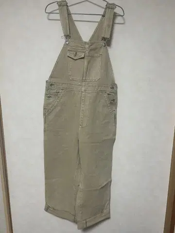 베이지 오버롤 살로펫 올인원