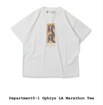 Ophrys LA Marathon Tee 화이트 티셔츠 유니섹스