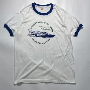 80s 스크린 스타즈 USA제 빈티지 링거 T XL 화이트 6902