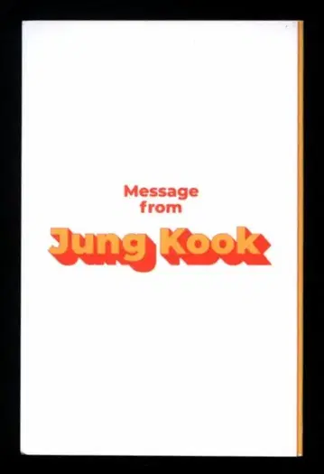 BTS Butter JUNGKOOK 메시지 카드