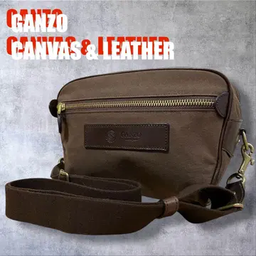 GANZO 간조 숄더백 CANVAS & LEATHER 사선