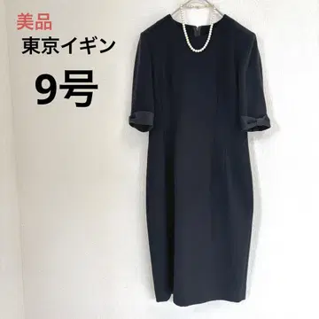 새상품급 도쿄 이긴 블랙 포멀 원피스 9호 법회 오봉 블랙