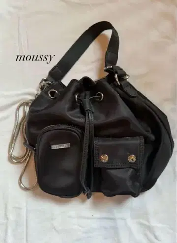 moussy 블랙 복조리 백