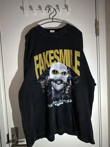 FAKESMILE 블랙 티셔츠 2XL