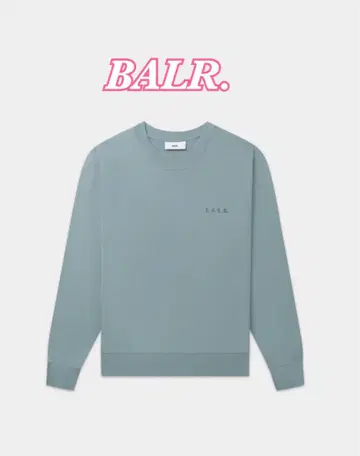 BALR. 보러 M 사이즈 LOGO CREWNECK-ARONA BLUE