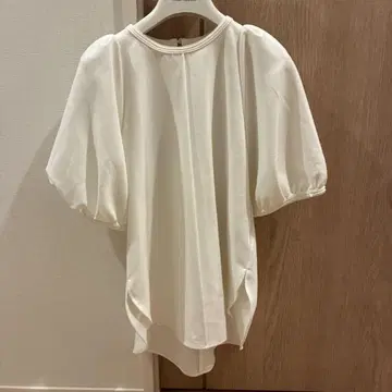 화이트 벌룬 슬리브 셔츠 F 사이즈