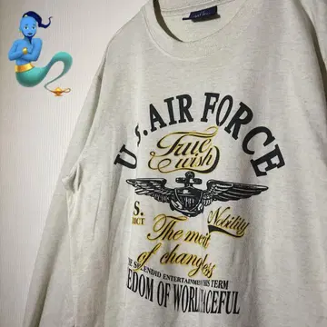 [개성파 구제 의류] U.S. AIR FORCE 롱 슬리브 티셔츠 크림색