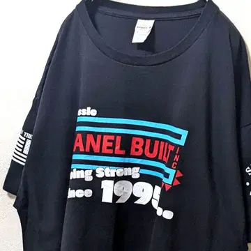 헤인즈 클래식 패널 빌트 티셔츠 블랙 검정 XL 구제 의류