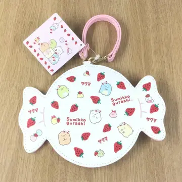 스미코구라시 사쿠마 딸기 밀크 캔디 다이 컷 패스 케이스 산엑스