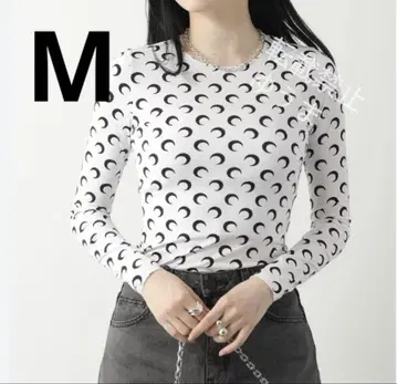 Marine Serre의 문 화이트 상의, 사이즈 M입니다.
