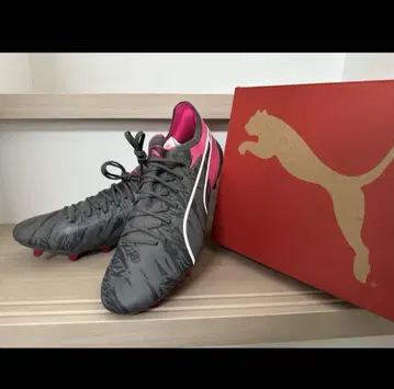 Puma KING 스파이크 슈즈 그레이/핑크