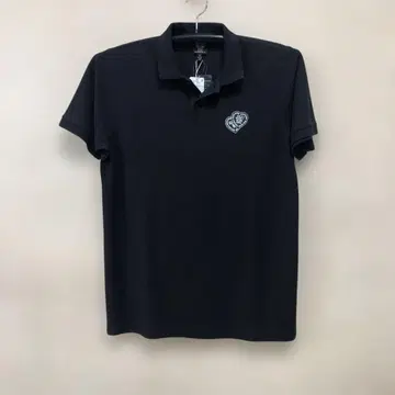 GOTCHA 블랙 피케 셔츠 하트 로고