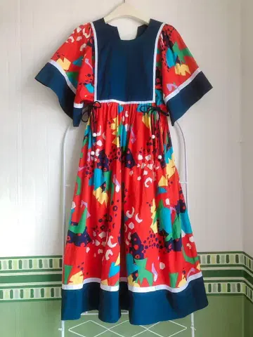 Vintage 빈티지 원피스 플레어 슬리브 드레스 플레어 슬리브