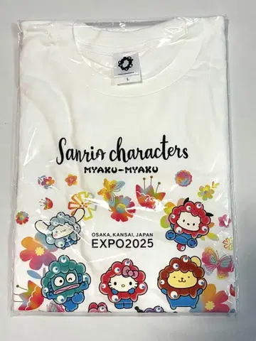 EXPO2025 오사카 간사이 만박 산리오 캐릭터즈 티셔츠 L 사이즈