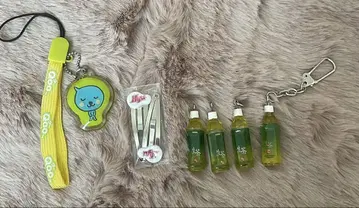헤이세이 레트로 Qoo 생차 스트랩 복숭아 천연수 헤어핀 묶음 판매