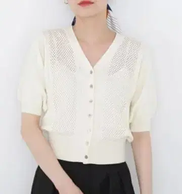 N. NATURAL BEAUTY BASIC 메쉬 니트 가디건 M