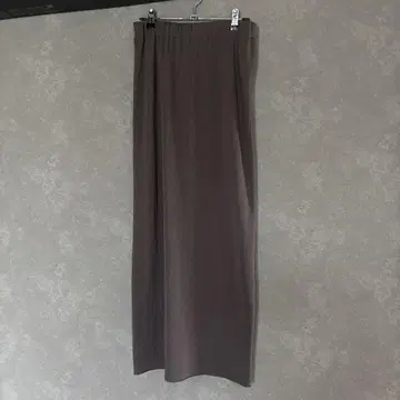 카프네 리브 롱 스커트 팥색 허리밴딩