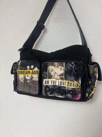 Desigual 데시구알 2way 뉴스 페이퍼 캔버스 맥시 백
