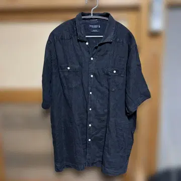 80s 90s DANIEL CREMIEUX 리넨 셔츠 L 블랙