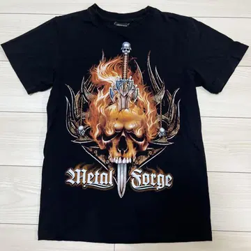 IMPORT GEAR 스컬 디자인 빈티지 티셔츠 M 블랙