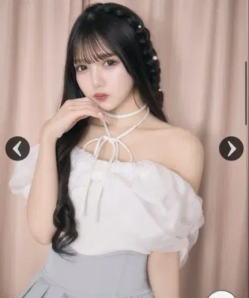 미셸 마카롱 빅 리본 오프숄더 니트 탑