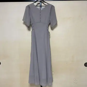 JUNOAH CENEA 2way V넥 시어 코르셋 원피스 그레이 L