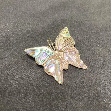 나비 브로치 여성용 쉘 가로 약 3.5cm 세로 약 3.7cm