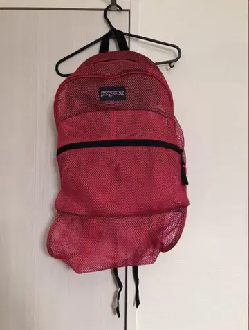 JANSPORT 메쉬 백 빨간색