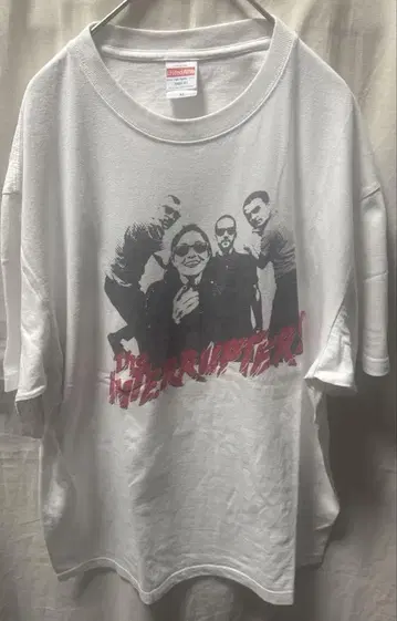 The Interrupters 밴딩 티셔츠 화이트 XL