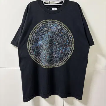XL 90s 아트 빈티지 티셔츠 우주 별자리 기업