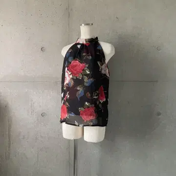 택 포함 새상품 아메슬리 쉬폰 블라우스 블랙 M