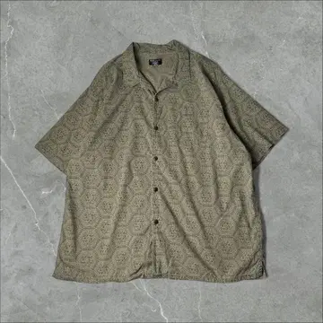 RALPH LAUREN JEANS 올 패턴 오픈 카라 셔츠 XL 그린