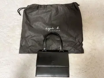에네스베 보야주 포멀 원핸드 로고 미니 블랙 가죽