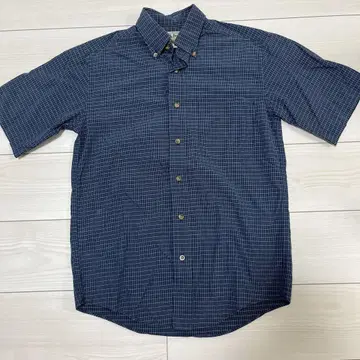 L.L.Bean 반팔 셔츠 XS 네이비 계열 체크