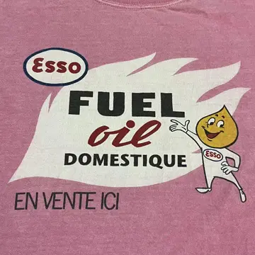 LPF ESSO OIL 드롭 보이 티셔츠 00s 에소 보이 기업 물품