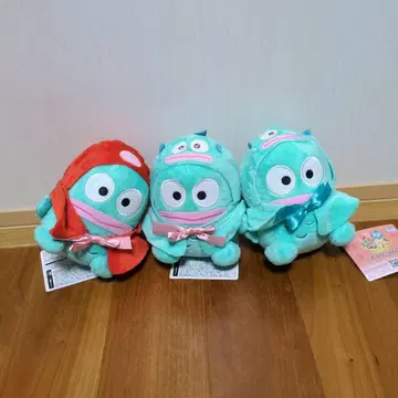 단장한 판초가 있는 봉제 인형 총 3종
