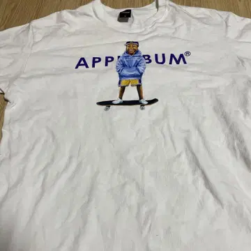 APPLEBUM 스케이트보드 티셔츠 2XL 화이트