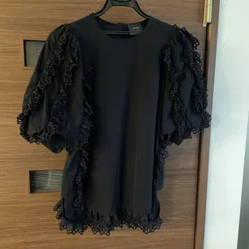 yori 블라우스 반팔 다크 네이비
