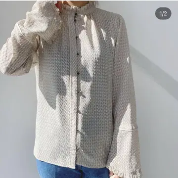 ienalaboucle 도트 블라우스