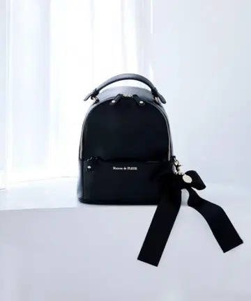 Maison de FLEUR 블랙 백팩 M