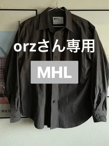MHL 다크 그레이 긴팔 셔츠