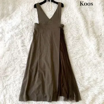 KOOS 쿨 카레안 튤 도킹 점퍼 스커트 롱 38