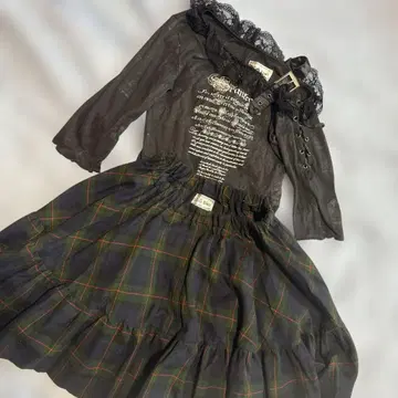h.naoto blood 오프숄더 탑 & 스커트