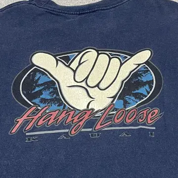 066 HangLoose KAUAI 샤카 로고 네이비 90년대 빈티지