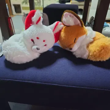 곤긴스 솜사탕과 콩가루 여우 마스코트 봉제 인형