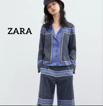 ZARA 페이즐리 무늬 셔츠 상의 M 사이즈
