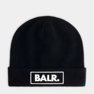 BALR. 보러 니트 모자 블랙 프리 사이즈 비니 남성용 여성용