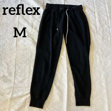 reflex [M] 블랙 조거 팬츠 스웨트 팬츠 기모