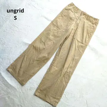 택 포함 새상품 Ungrid 워시 베이커 팬츠 베이지 S