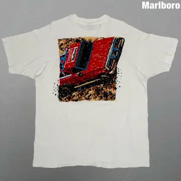 Marlboro 90s 빈티지 자동차 패턴 포켓 티셔츠 USA제 XL